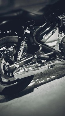 Atom XL Exhaust (Silver) Fit for Royal Enfield SUPER METEOR 650