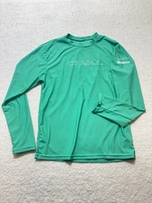 O'Neill Basic Skin Long Sleeve Shirt UV 50+ Sun Shirt Rash Guard Green Size 14