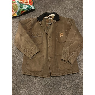 #ad Vintage 90s Carhartt blanket lined chore jacket size M l $100.00
