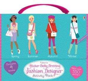 Usborne Sticker Dolly Dressing Fashion Designer Activity Pack  4 Mini Bo | TODO