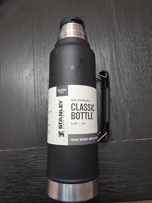 Stanley 48oz Legendary Classic Bottle - Black 2.0: Stainless Steel Drinkware NEW