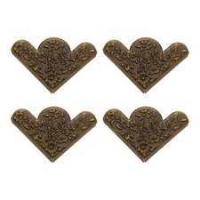 4Pcs Decorative Corner Protectors Corner Guards 1.65"x1.65"x0.2" Bronze 
