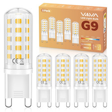 G9 LED Bulbs Warm White-5 Pcs, 5W 3000K Led Light 5 Packs, White