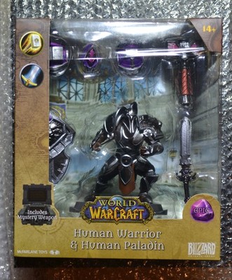 World of Warcraft 6 Inch Posed Figur Wave 1 - Human Warrior/ Paladin (Epic) NEU