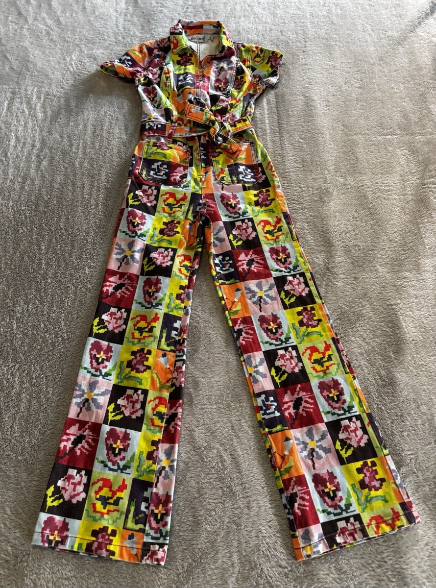 Rachel Antonoff Floral Print Jumpsuit Size Small Zero
