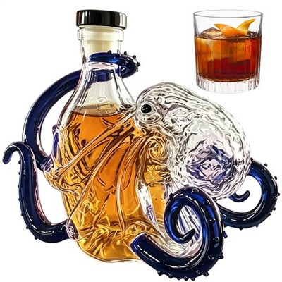 The Kraken Black Spiced Rum Octopus Whiskey Dekanter, 350 ml, dekorative Flasche
