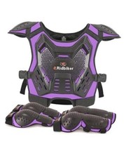 Kids Dirt Bike Gear Motocross Chest Protector Motorcycle Protective Gear Purple