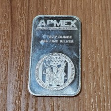 1 oz APMEX Silver Bar .999 Fine Silver – American Precious Metals Exchange 104.99 per troy oz