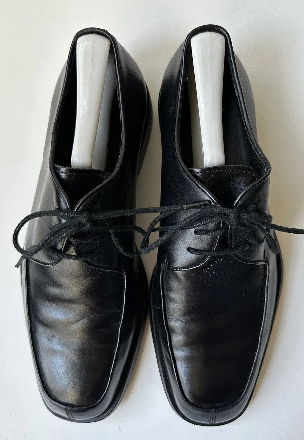 SAOLA Scarpe Oxford Wilke Rodriguez da uomo nere lisce in pelle spaccata grembiule punta taglia 9