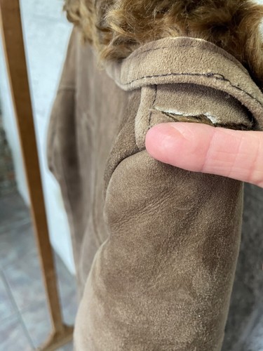 Women's Vintage Lambskin Antartex Medium Size Coat Fully Lined With Lamb Wool - 第 9/13 張圖片