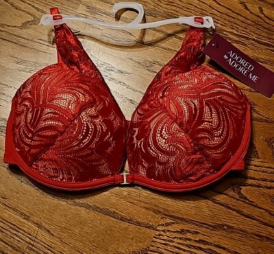 Bra 32D.Red Lace Push Up Bra By Adore Me.New.