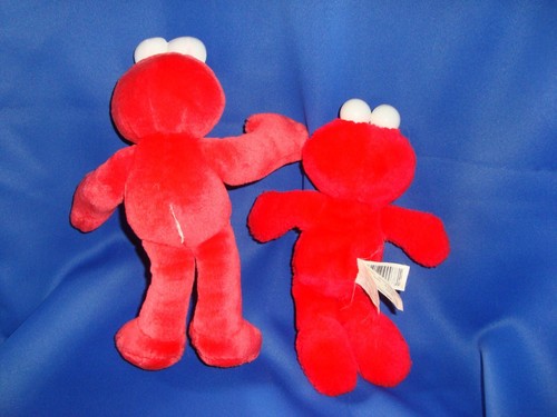 Elmo Sesame Street Muppet Fisher Price 9" & 10" wired arms legs Lot 2 plush toys - Imagen 3 de 6