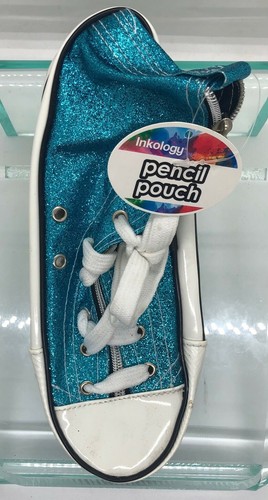 Inkology Stylish Sneaker-Shaped Pencil Pouch Zipper Closure - Picture 2 of 4