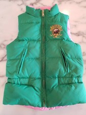 Polo Ralph Lauren RL Equestrian Girls winter PUFFER vest size 5 REVERSIBLE VGUC