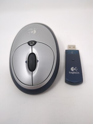 Logitech Cordless Click! Optical Mouse M-RAS88A w/USB receiver - Fully tested  2