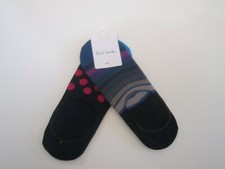 2 PAIR PAUL SMITH NO SHOW MENS SOCKS NWT New Italy