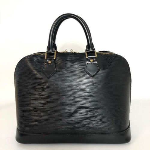 Louis Vuitton Alma Noir Epi Hand Bag Black lb1273