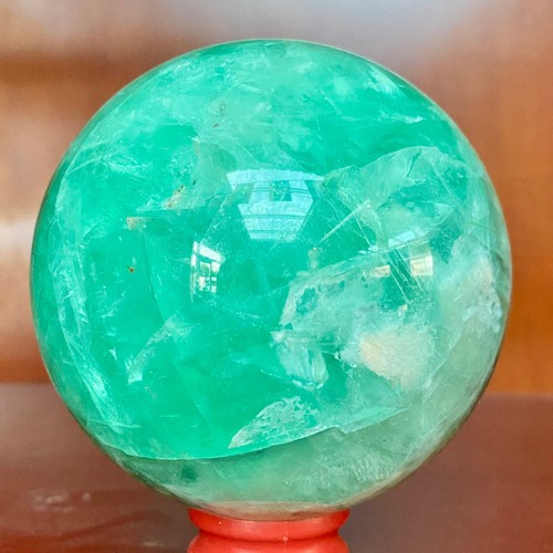 2.1LB Top Natural Green Fluorite Ball Quartz Crystal Healing Sphere Reiki stone - Picture 12 of 12