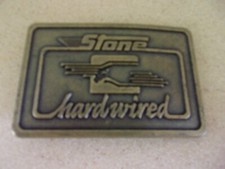 Stone Hardwired Brass Metal Belt Buckle