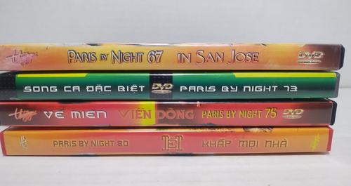 Paris By Night THUY NGA VIETNAMESE Music Karaoke DVD's 67, 73, 75, 80 Lot of 4