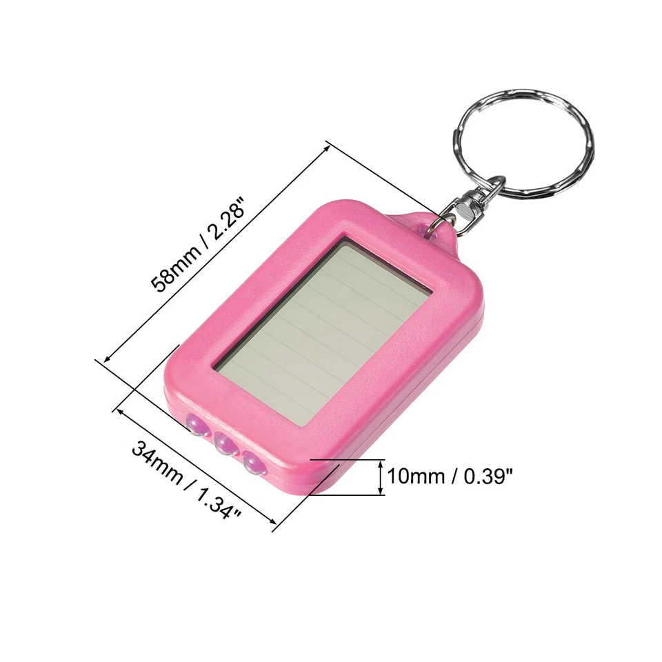 Mini Llavero LED Linterna de Energía Solar con gancho Rosa 5pcs - Imagen 2 de 4