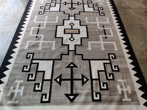 Handmade Navajo Rug Size 8x10 Native American style Modern rug Free Shipping - Picture 7 of 7