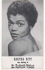 1960s Oversized Postcard of Eartha Kitt from El Rancho Vegas Casino