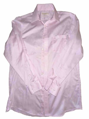 Michael Kors Pink Men Regular-Fit Non-Iron Button Dress Shirt 15 32/33 M  EUC | eBay