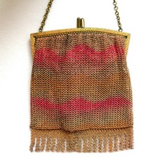 German Gold Gilt Chainmail Metal Mesh Purse