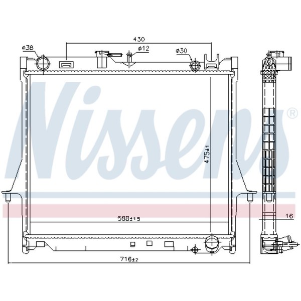 KüHler WasserküHler MotorküHler Passend FüR Isuzu D-Max I 8DH 2.5 Ditd 4X4-image