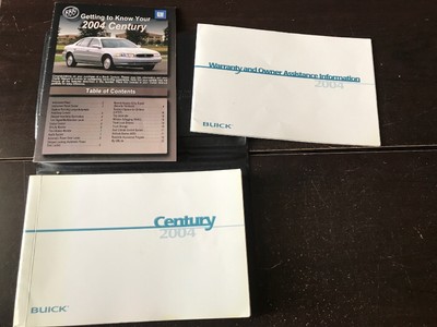 2004 Buick Century Owners Manual With Case Oem Free Shipping Ebay
