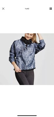 Champion C9 Jacket Women XL Woven Bomber Triangle Explode Print 1/2 Zip D9119