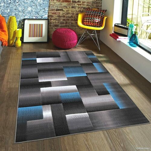 Rugs Area Carpets 8x10 Rug Modern, Gray Blue Area Rugs