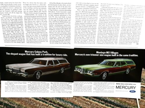 1971 Mercury Colony Park Montego MX Villager Car Original Print Ad vintage