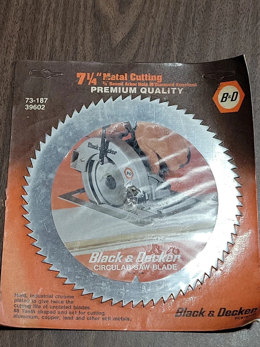 Black and Decker 7-1/4 Metal Cutting Saw Blade - for sale online