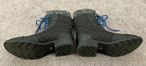 STIVALI DONNA TRAPUNTATI/CERNIERA/LACCIATI NERI-BY GUESS/6,5 M-RARI! - Foto 8 di 12