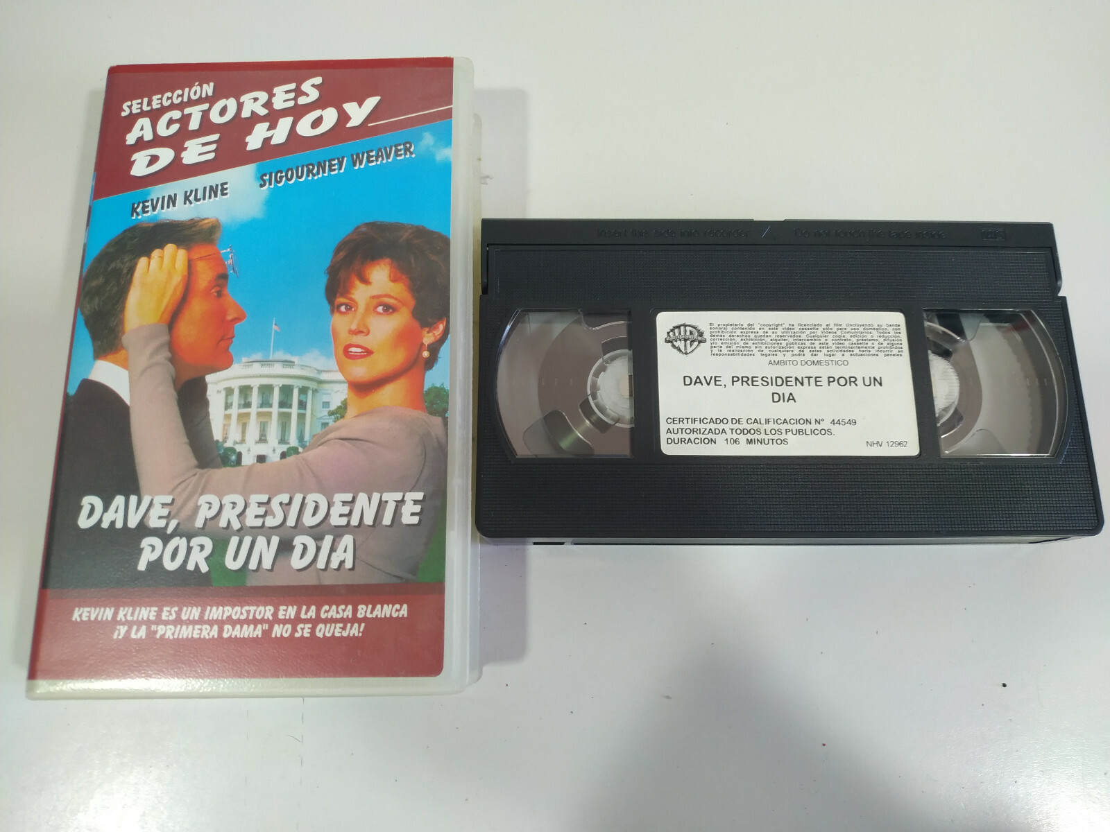 Dave Presidente Por Un Día Kevin Kline Weaver - VHS Cinta Tape Español 3T
