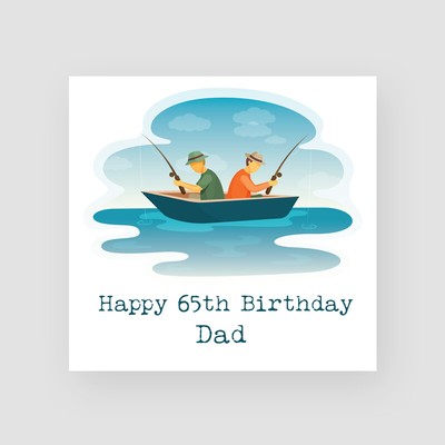 Personalised Handmade 65th Birthday Card Fishing For Him Son Dad Sport Ebay