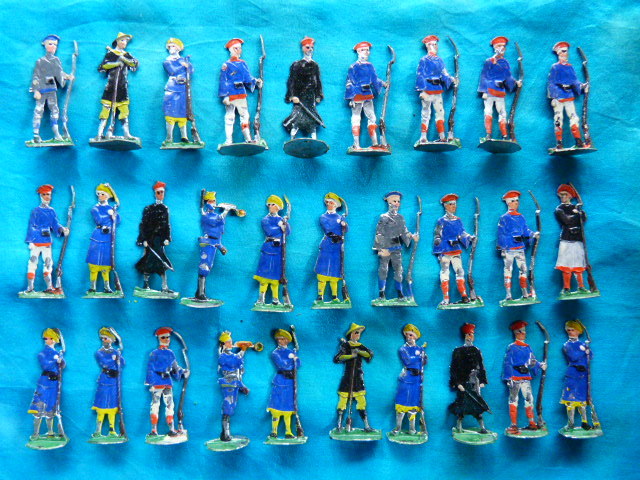 HEINRICHSEN Plats d'étain Zinnfiguren 29 réguliers chinois en réserve