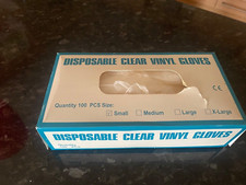 DISPOSABLE CLEAR VINYL GLOVES - SMALL