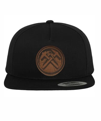 FLEXFIT Dachdecker Cap Mütze Handwerker Geschenk Zimmerer Schreiner Zunft Lederpatch