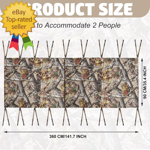 Hunting Tree Stand Blinds Cover Camouflage Universal Tree Stand Blinds Realistic - Picture 2 of 7