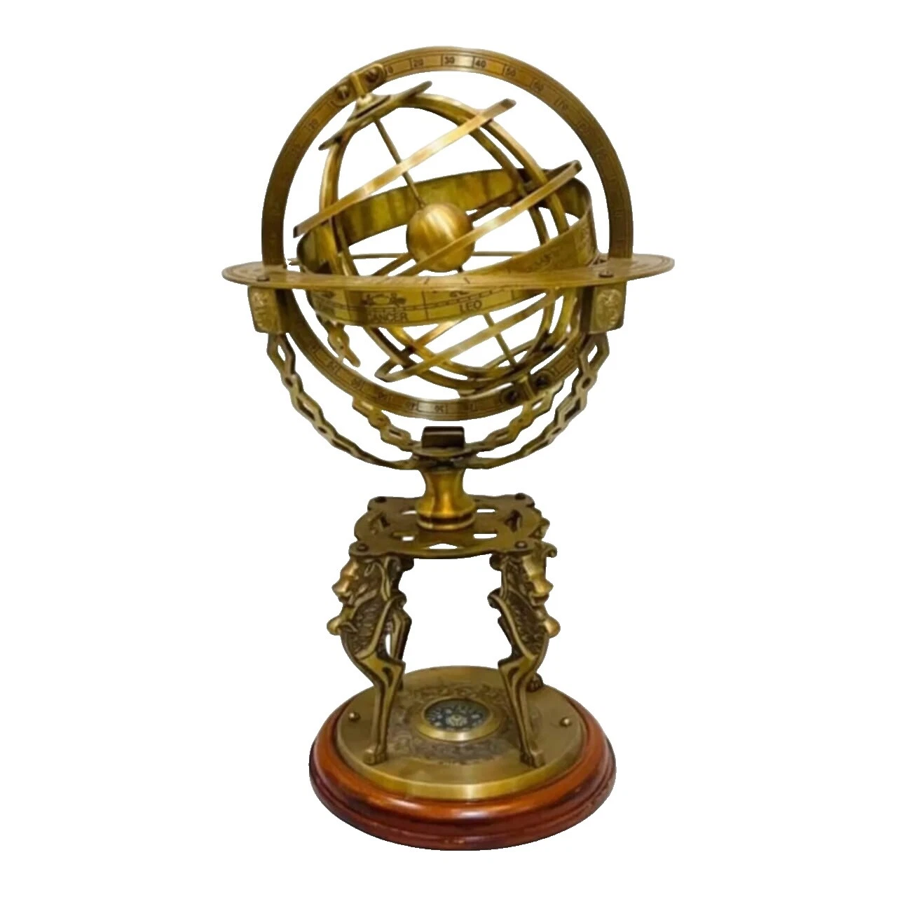 Globos Antigos Marrom Mundo e Globos celestes