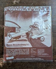 VINTAGE FORMAPLANE HANSA-BRANDENBURG D1 VAC-FORMED MODEL AIRCRAFT KIT-1:72, 1988