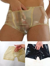 Latex Shorts Briefs for Men Handmade Rubber Underwear Fetish Costume BDSM 0.4mm