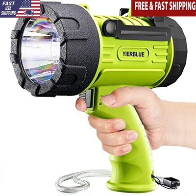 Rechargeable Spotlight Flashlight 1000,000 Lumen LED, IP67 Waterproof Spot Light