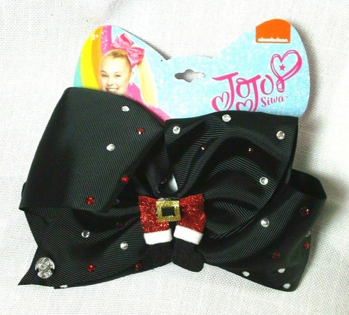 Jojo Siwa Christmas Hair Bow Black with 