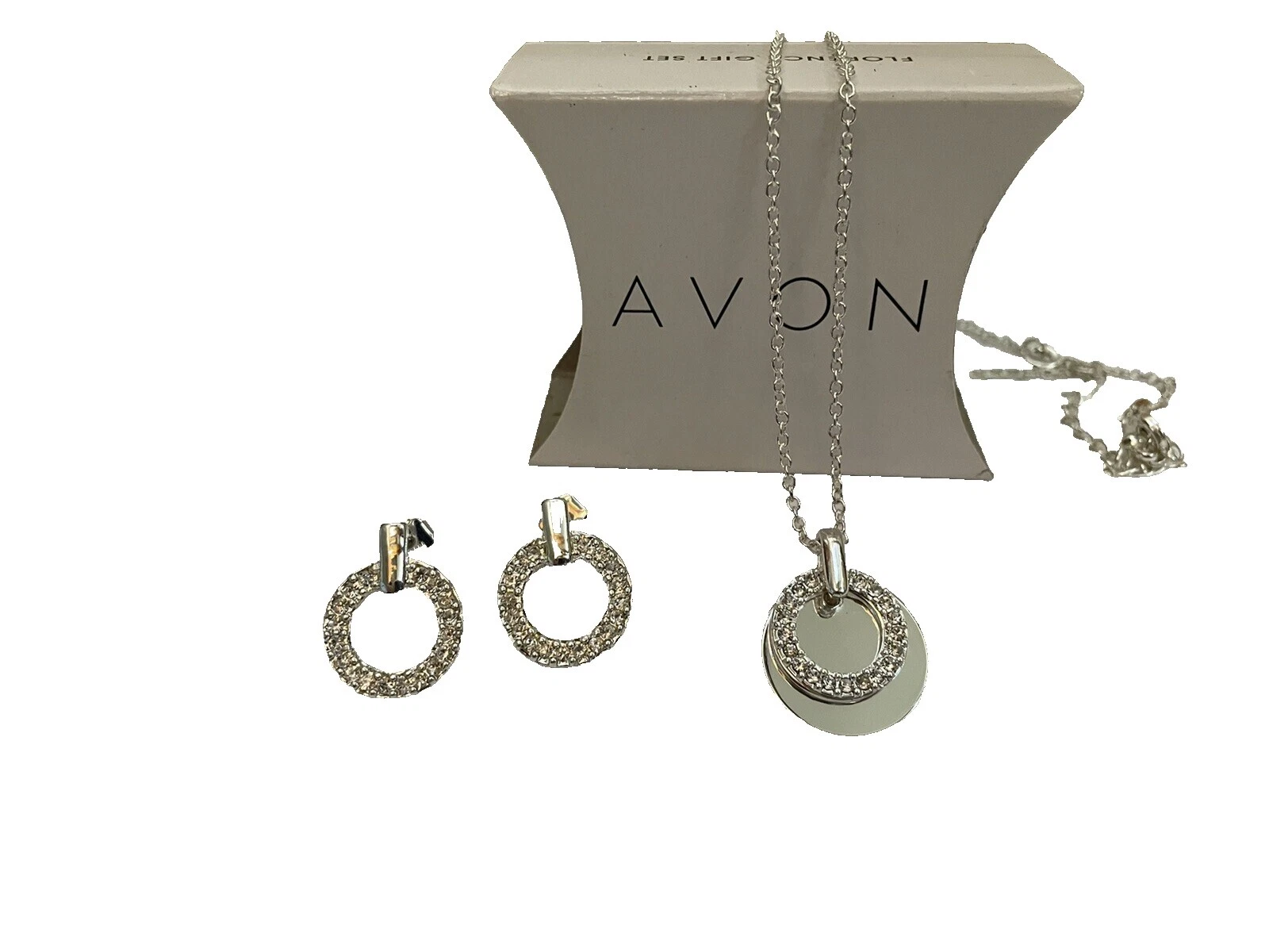 Avon бижутерия посеребренные камни модные наборы