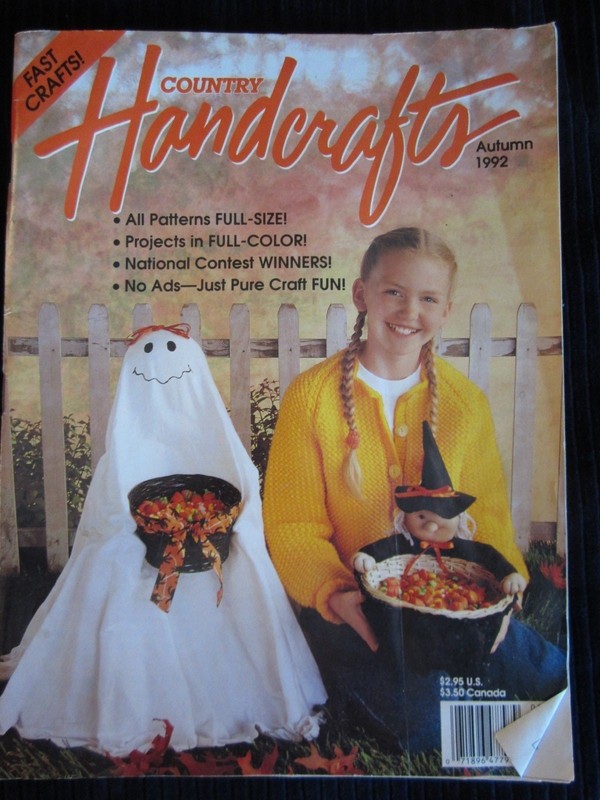 Country Handcrafts Autumn 1992 Halloween Fall Magazine Patterns Crafts Sewing 