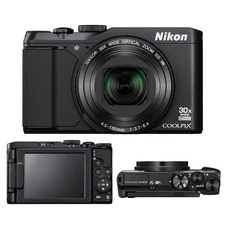 Nikon COOLPIX S9900 digital camera, 30x optical zoom, integrated Wi-Fi Black